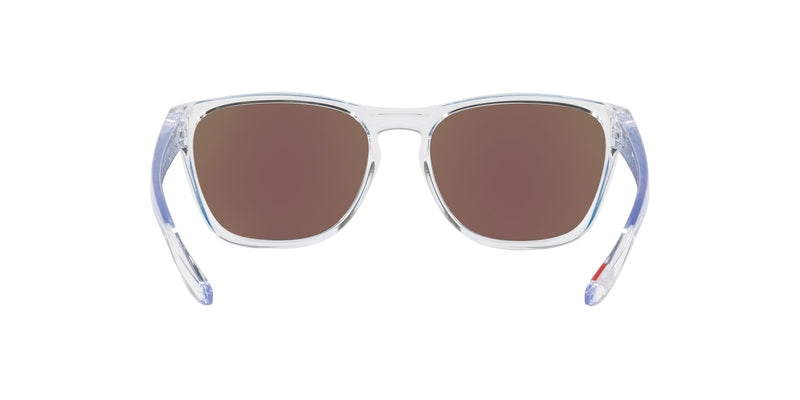 OAKLEY Manorburn Sonnenbrille - Prizm Sapphire polarisierte Gläser, polierter klarer Rahmen