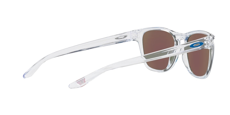 OAKLEY Manorburn Sonnenbrille - Prizm Sapphire polarisierte Gläser, polierter klarer Rahmen
