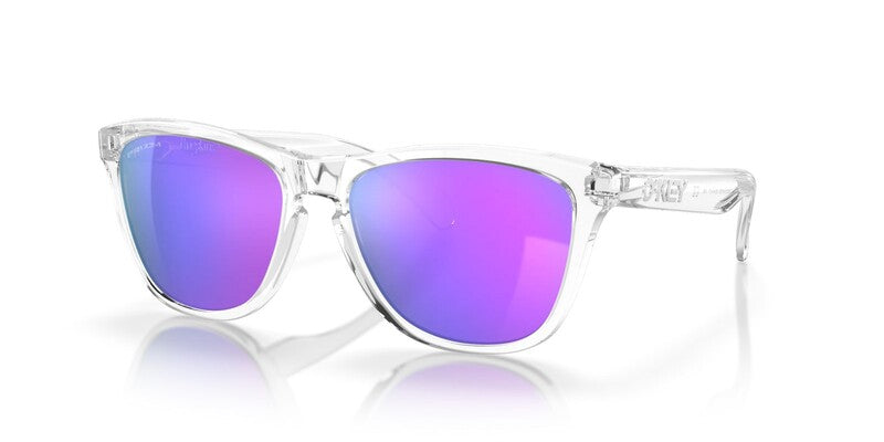 OAKLEY Frogskins Sonnenbrille - Prizm Violette Gläser, polierter klarer Rahmen