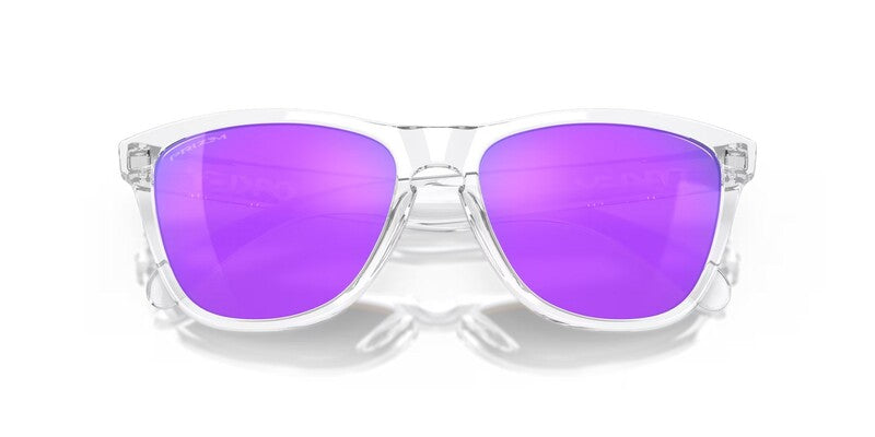 OAKLEY Frogskins Sonnenbrille - Prizm Violette Gläser, polierter klarer Rahmen