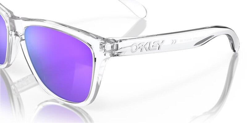 OAKLEY Frogskins Sonnenbrille - Prizm Violette Gläser, polierter klarer Rahmen