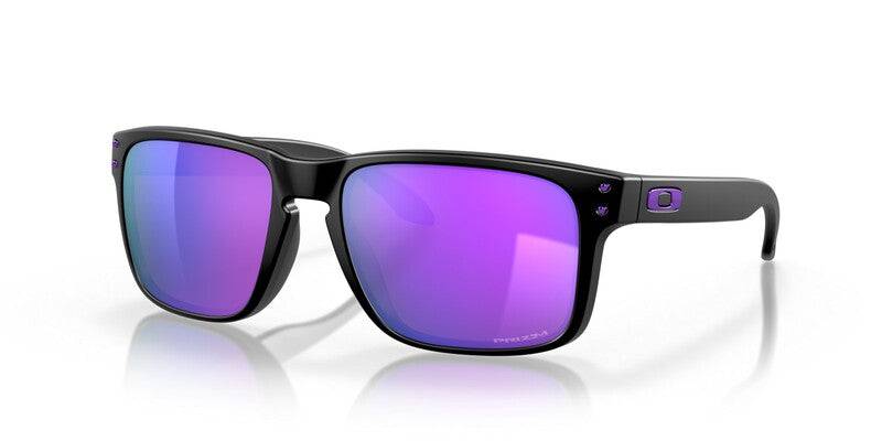 OAKLEY Holbrook Sonnenbrille mit mattschwarzem Gestell und Prizm Violet Gläsern, modisches Design für sonniges Wetter