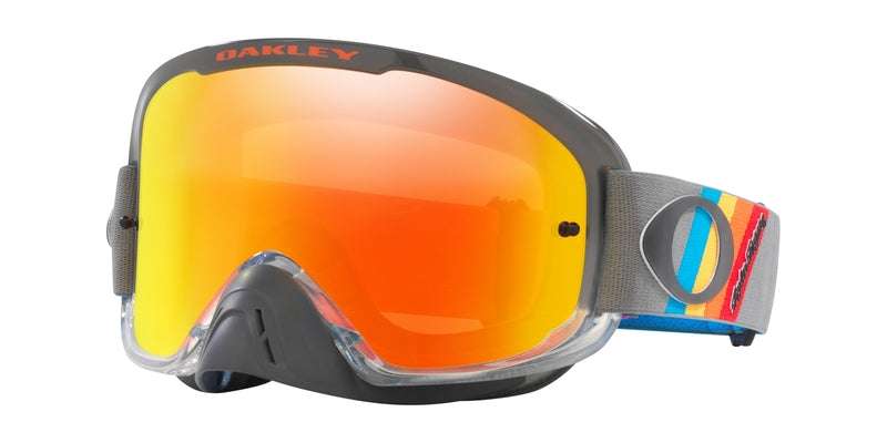 OAKLEY O Frame 2.0 Pro MX Brille - TLD Graue Stripes Fire Iridium Linse