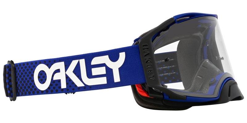 OAKLEY Airbrake MX-Brille in Blau mit klarem Glas für motocross, robustes Design und Schutz für den Offroad-Einsatz