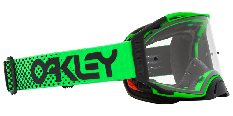 OAKLEY Airbrake MX Brille - Moto Grün B1B Klares Glas