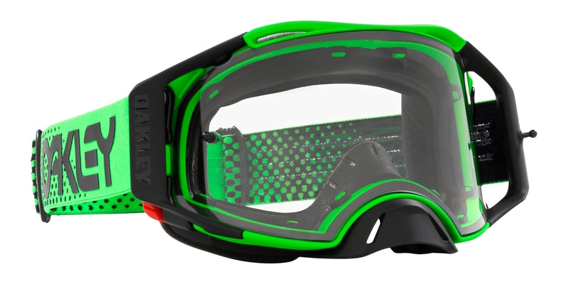 OAKLEY Airbrake MX Brille - Moto Grün B1B Klares Glas