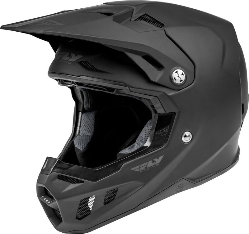 Fly Racing Formula Cc Solid Kinderhelm Schwarz Matt