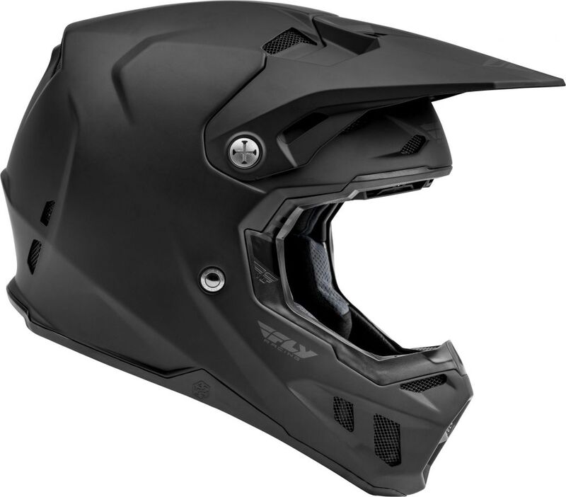 Fly Racing Formula Cc Solid Kinderhelm Schwarz Matt