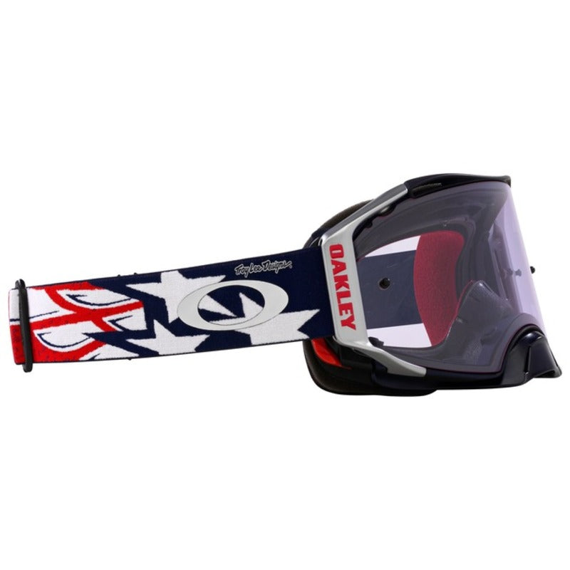 OAKLEY Airbrake MX Brille TLD rot weiß blau Wings - Prizm MX Low Light Linse