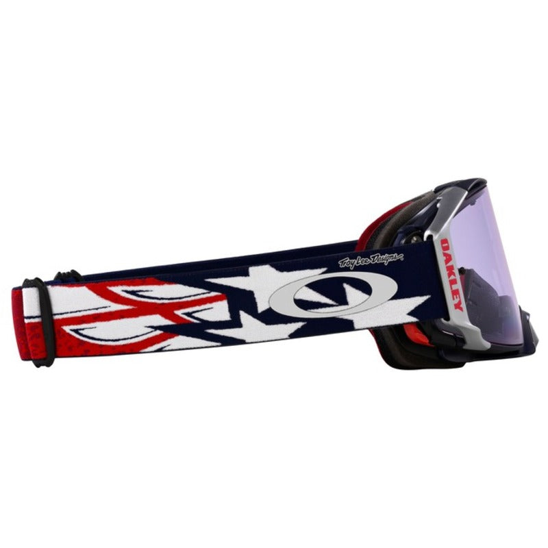 OAKLEY Airbrake MX Brille TLD rot weiß blau Wings - Prizm MX Low Light Linse
