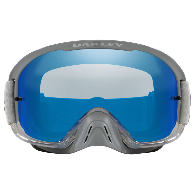OAKLEY O Frame 2.0 Pro MX-Brille TLD Tactical grau-schwarz mit Ice Iridium Lens, Schutzbrille für Motorsport, Nahaufnahme