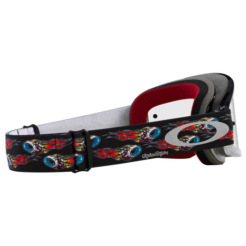 OAKLEY XS O-Frame 2.0 PRO MX Brille in Schwarz mit klaren Gläsern, aus der Troy Lee Designs Series, für motocross.