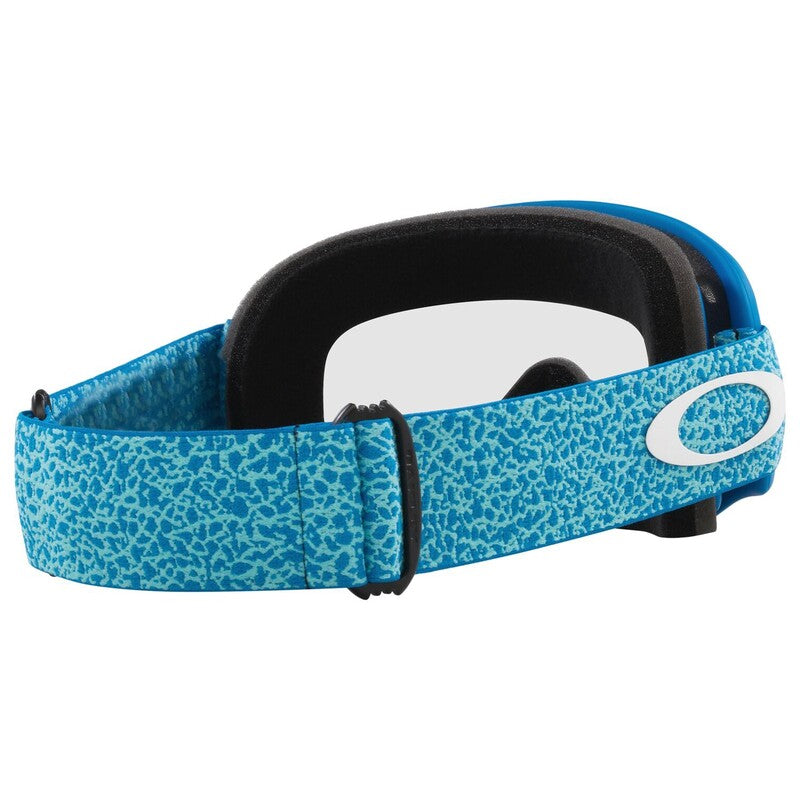 OAKLEY O-Frame MX Brille in Blau CRACKLE mit klaren Gläsern, Ersatzteile-Brille für den Motorsport, detailreiche Abbildung