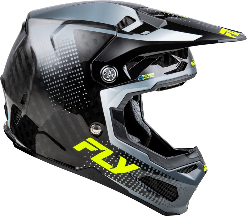 Fly Racing Formula S Carbon Protocol Helm Schwarz Carbongrauhi Vis