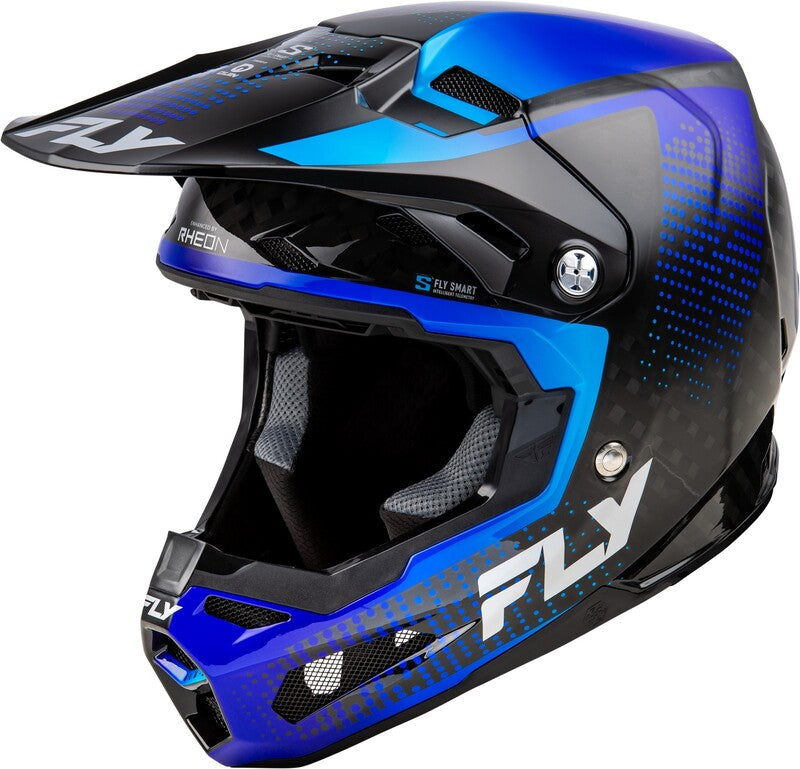 Fly Racing Formula S Carbon Protocol Helm Schwarz Carbonblau