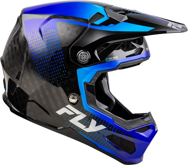 Fly Racing Formula S Carbon Protocol Helm Schwarz Carbonblau