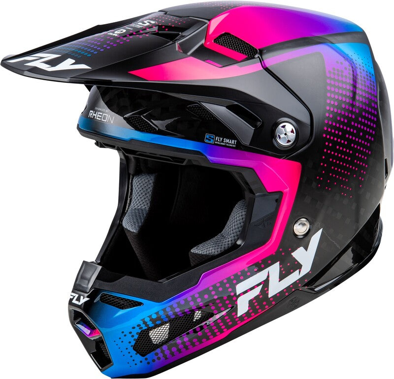 Fly Racing Formula S Carbon Protocol Helm Schwarz Carbonblaupink