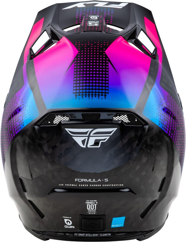 Fly Racing Formula S Carbon Protocol Helm Schwarz Carbonblaupink