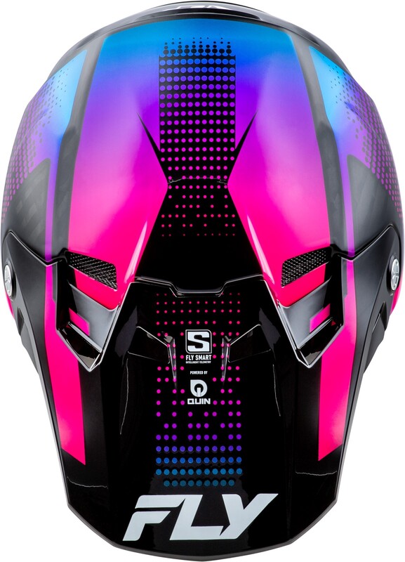 Fly Racing Formula S Carbon Protocol Helm Schwarz Carbonblaupink