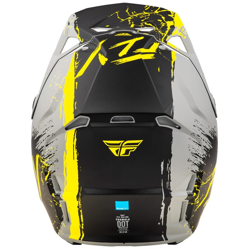Fly Racing Formula Cp Manic Helm Mattgrauschwarzgelb