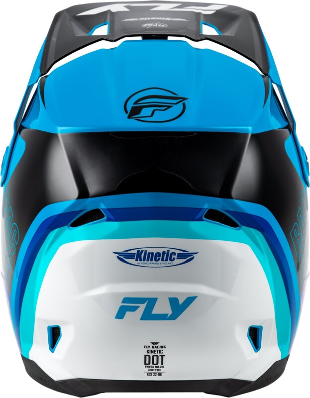 Fly Racing Kinetic Rally Helm Blauschwarzweiss