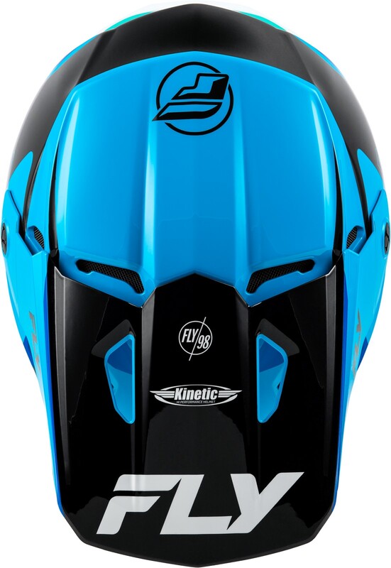Fly Racing Kinetic Rally Helm Blauschwarzweiss
