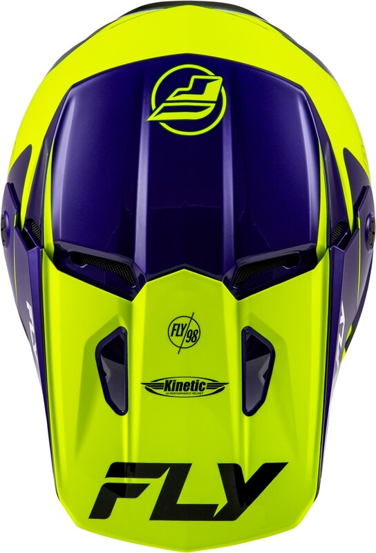 Fly Racing Kinetic Rally Helm Hi Visblauschwarz