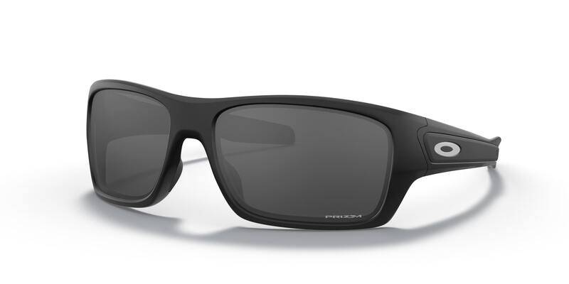 OAKLEY Turbine Sonnenbrille mit schwarzen Prizm-Gläsern, sportliches Design, reflektierende Gläser, robuste Rahmen
