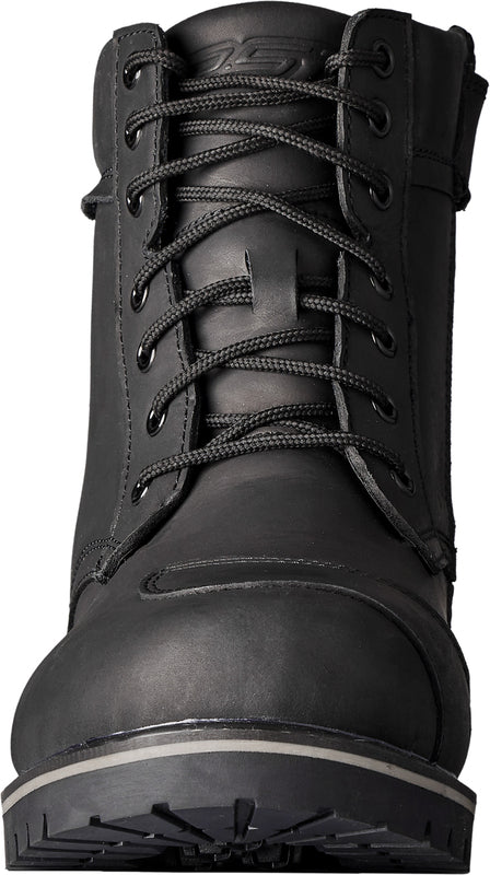 Schwarze RST Roadster 3 CE Lederstiefel für Motorräder, klassische Schuhe mit robustem Design und bequemem Sitz.