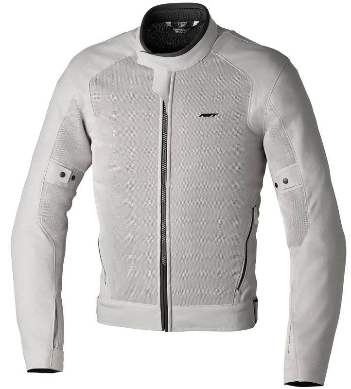 Rst Spectre Air CE Textil-Motorradjacke in Silber, Touring-Jacke mit atmungsaktivem Material und Schutzvorrichtungen.