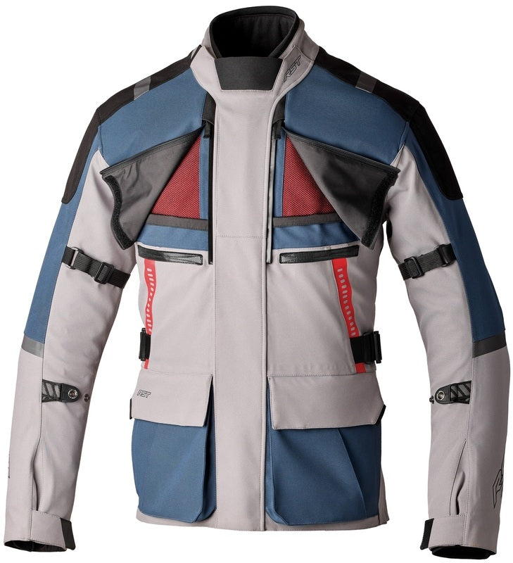 RST Pro Series Vulcan CE Textil-Motorradjacke - Silber/Blau