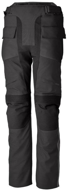 Schwarze RST Vulcan CE Textilhose mit kurzem Bein, robuste Adventure-Hose für den Motorradeinsatz, mit Reißverschlüssen und Protektoren