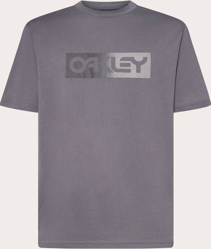 Graues OAKLEY Dual B1B Logo T-Shirt aus Freizeitbekleidung mit sichtbarem Logo auf der Brust.