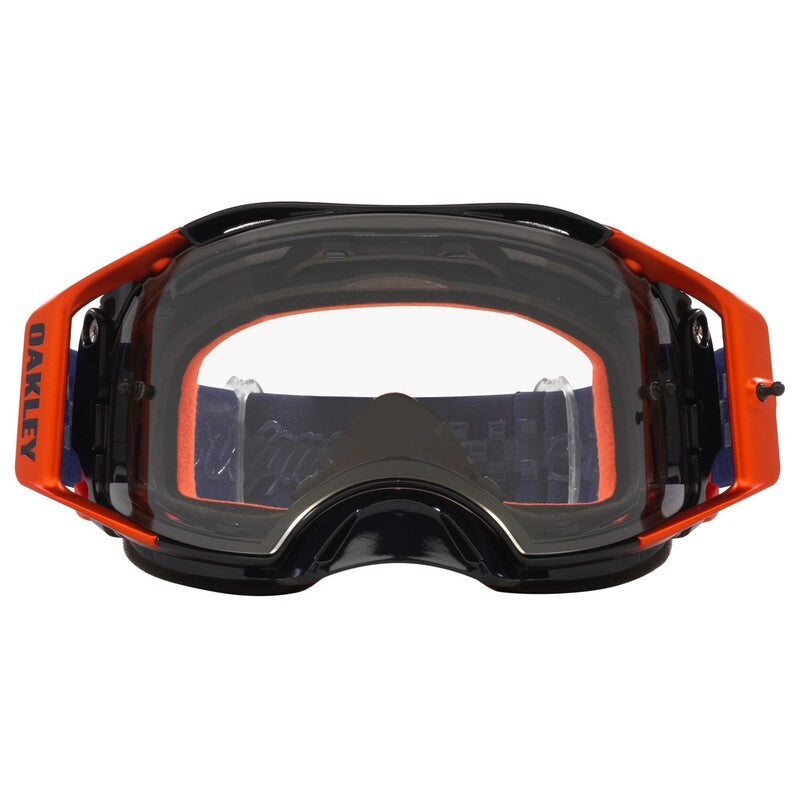OAKLEY Airbrake MX Brille - TLD Navy Sunrise Clear Linse