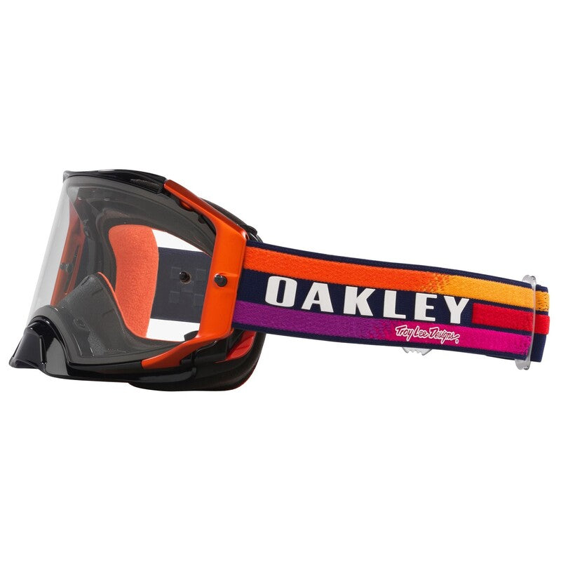 OAKLEY Airbrake MX Brille - TLD Navy Sunrise Clear Linse