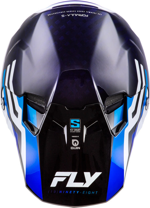 Fly Racing Formula S Carbon Byte Helm Blau Carbonweiss