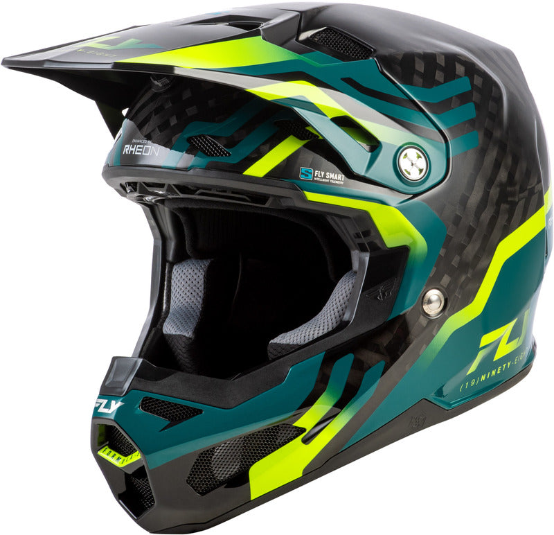 Fly Racing Formula S Carbon Byte Helm Schwarz Carbonteallime