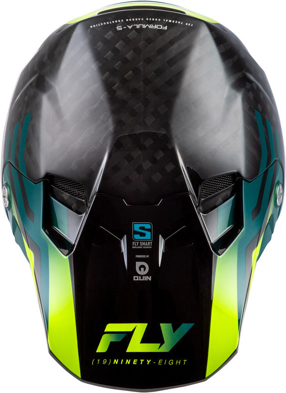 Fly Racing Formula S Carbon Byte Helm Schwarz Carbonteallime