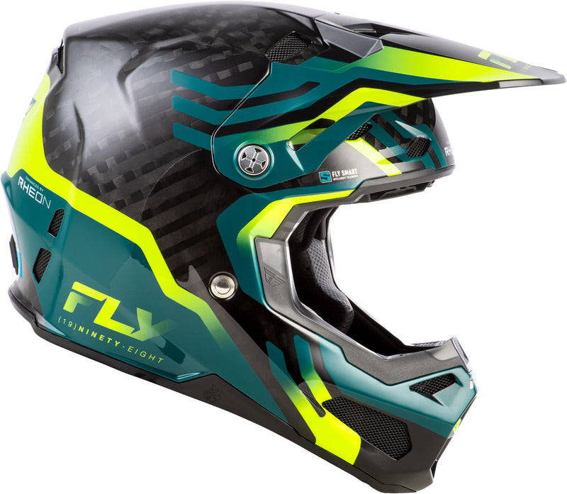 Fly Racing Formula S Carbon Byte Helm Schwarz Carbonteallime