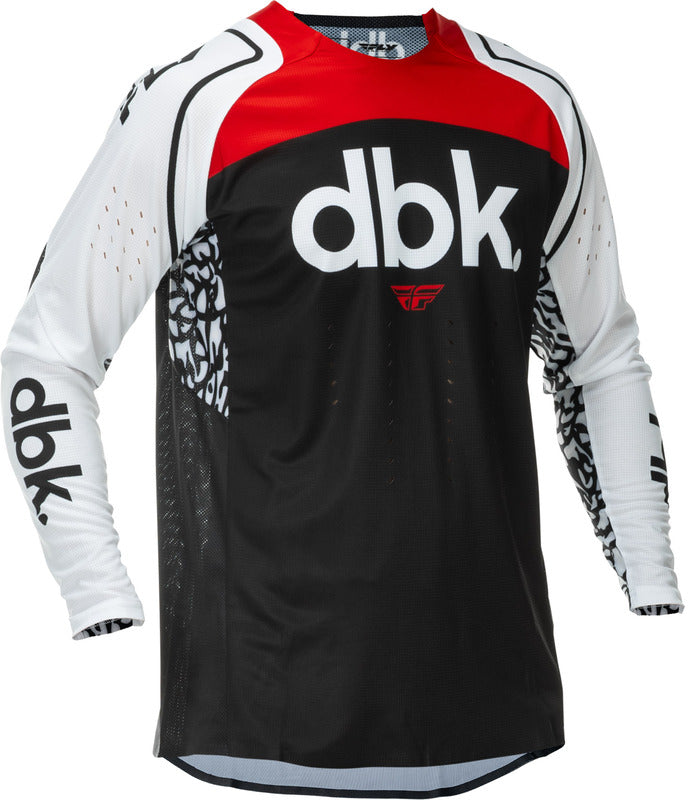 Fly Racing Evolution Dst Dbk Special Edition Jersey Schwarz Weiss Rot