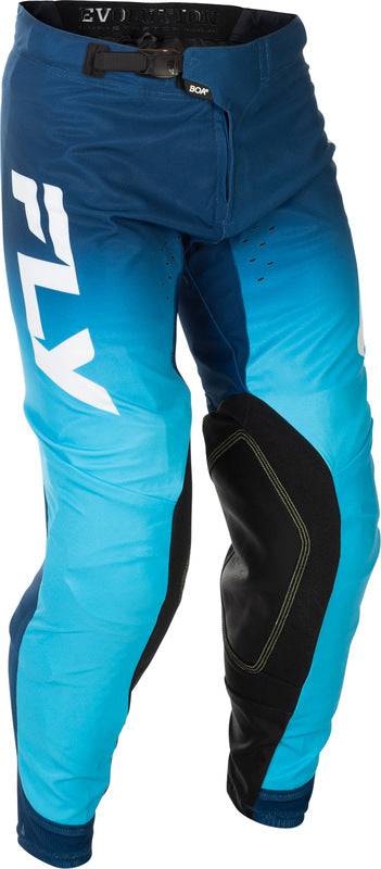 Fly Racing Evolution Dst MX-Hose in Blau-Weiß, strapazierfähige Motocross-Hose mit stylischem Design.