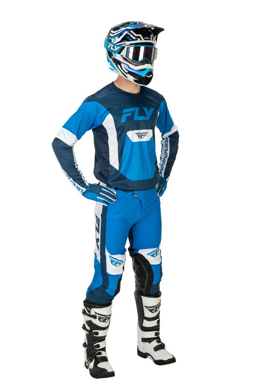 Fly Racing Lite Jersey Blau Weiss