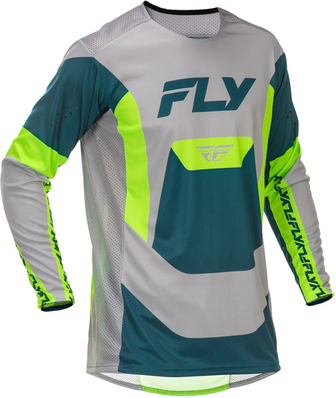 Fly Racing Lite Jersey Grau Lime Teal