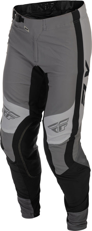 Fly Racing Lite MX-Hose in Grau und Schwarz, strapazierfähige Offroad-Motorradhose mit flexiblem Material und komfortable Passform.