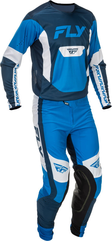 Fly Racing Lite Hose Blau Weiss
