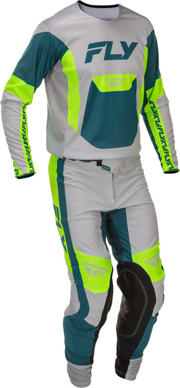 Fly Racing Lite Hose Grau Lime Teal