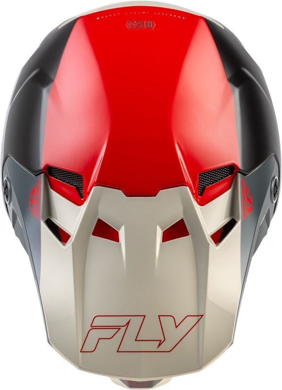 Fly Racing Formula Cc Glide Helm Schwarzrotgrau