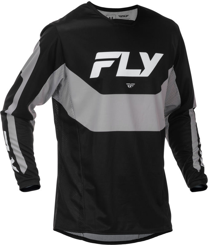Fly Racing Kinetic Jersey Schwarz Grau