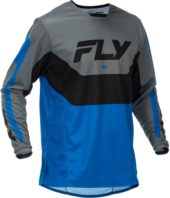 Fly Racing Kinetic Jersey Blau Grau Schwarz