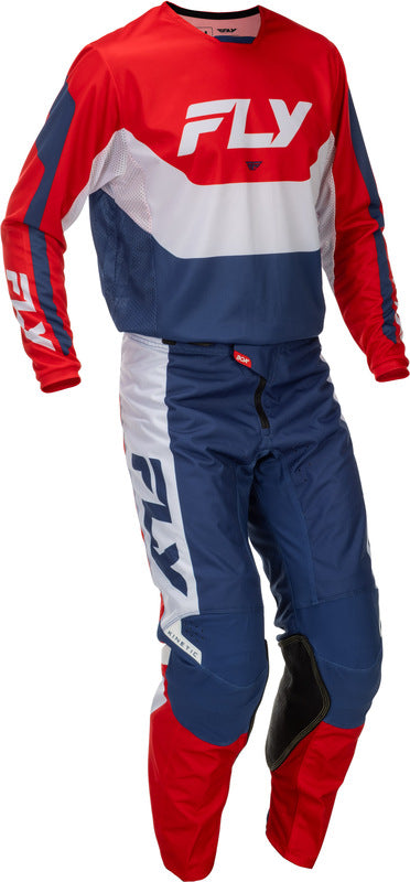 Fly Racing Kinetic Jersey Rot Weiss Blau